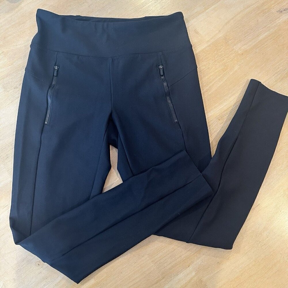 Athleta Stellar Crop Tight Pants Womens‎ XS Black Joggers Athletic Dress Trouser
